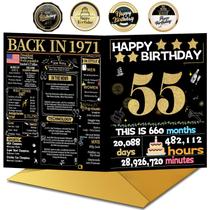 Cartão de Aniversário Joycard 55 anos com Envelope Cartão de Aniversário Joycard 55 anos com Envelope