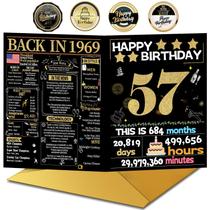 Cartão de Aniversário Joycard 57º com Envelope 20x25 cm Cartão de Aniversário Joycard 57º com Envelope 20x25 cm