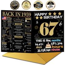 Cartão de Aniversário Joycard 67 Anos com Envelope 20x25cm Cartão de Aniversário Joycard 67 Anos com Envelope 20x25cm