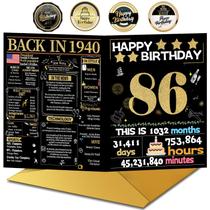 Cartão de Aniversário Joycard 86º com Envelope 20x25 cm Cartão de Aniversário Joycard 86º com Envelope 20x25 cm