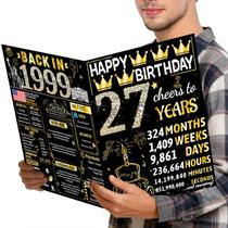 Cartão de Aniversário Joycard Jumbo 27 Anos 20,3x25,4 cm com Envelope