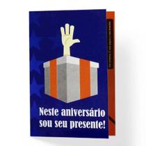 Cartão de Aniversário - Sou Seu Presente - Frases Engraçadas e Interativas