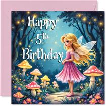 Cartão de Aniversário Stuff4 Jardim das Fadas 14,5 cm Menina 5 anos Cartão de Aniversário Stuff4 Jardim das Fadas 14,5 cm Menina 5 anos