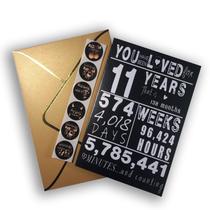 Cartão de Aniversário Sutjxc 11 Anos com Envelope e Adesivos Cartão de Aniversário Sutjxc 11 Anos com Envelope e Adesivos