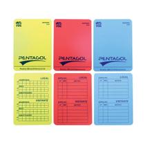 Cartão de Arbitro de Futsal e Society - 3 cores - Pentagol