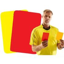 Cartão de Arbitro Profissional Juiz de Futebol Amarelo e Vermelho
