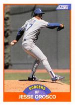 Cartão de beisebol 1989 Score Jesse Orosco Dodgers VG