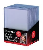Cartão de beisebol Toploaders Ultra Pro Super Thick 75pt x25
