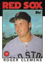 Cartão de Beisebol Topps 1986 Roger Clemens Boston Red Sox Cartão de Beisebol Topps 1986 Roger Clemens Boston Red Sox