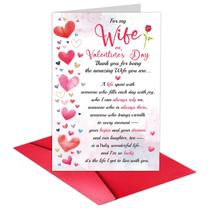 Cartão de Dia dos Namorados TQDaiker para Esposa 20,5x13,5 cm
