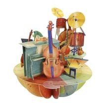 Cartão de Felicitações SANTORO Pirouette Música 13 cm x 16 cm