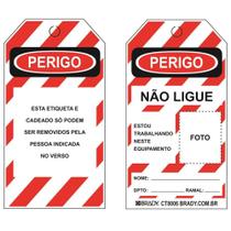Cartão De Identificação De Bloqueio Perigo 5 Peças Brady CT8006