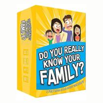Cartão de jogo de tabuleiro familiar Você realmente conhece sua família Cartão de jogo de tabuleiro familiar Você realmente conhece sua família