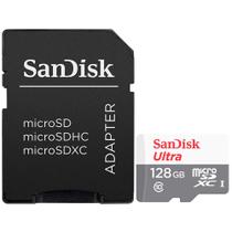 Cartão De Memória 128gb Com Adaptador, Sandisk Micro Sd - SDSQUNR-128G-GN3MA