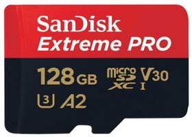 Cartão de Memória 128gb Micro Sd Extreme Pro 170mbs Sandisk Drones, Câmeras de Ação enviando de 200mbs