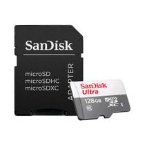 Cartão De Memória 128GB MicroSDXC Sandisk Ultra Com Adaptador SD