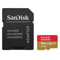 Cartão de Memória 128GB SanDisk Extreme MicroSDXC 190MB/s UHS-I V30 U3 A2