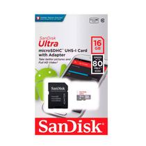 Cartão de Memória 16 GB Sandisk Ultra Micro SD Classe 10 80M