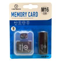 Cartão de Memória 16GB Micro SD Classe 10 Para Celular Notebook Câmera Caixa de Som Com Adaptador Usb e SD