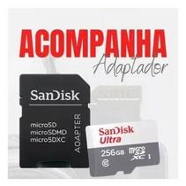 Cartao De Memoria 256gb Micro Sd Ultra Sandisk Com adaptador
