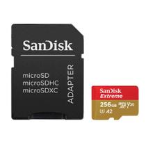 Cartão de Memória 256GB SanDisk Extreme MicroSDXC 190Mb/s UHS-I V30 U3 A2