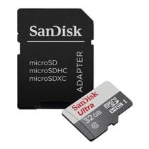 Cartão de Memória 32GB Micro SD SanDisk 10 com Adaptador SD Ultra