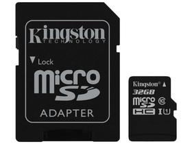 Cartão de Memória 32GB Micro SDHC Classe 10 - com Adaptador Kingston SDC10G2