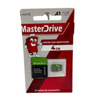 Cartão de Memória 4GB Classe 10 com Adaptador Masterdrive