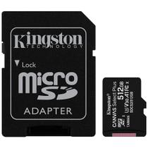 Cartão de Memória 512GB Kingston MicroSD Canvas Select Plus 100R A1 C10