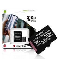Cartão de Memoria 512Gb Micro Sd 100mb/s Leit Canvas SDCS2/512GB Kingston