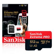 Cartão de Memoria.512gb MicroSd Cl10 200mb/s Leit ExtremePro SDSQXCD-512GB-GN6MA Sandisk