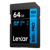 Cartão De Memória 64gb 150mb/s Lexar Sdxc 4k Alta Performance 800x
