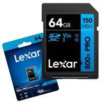 Cartão De Memória 64gb 150mb/s Lexar Sdxc 4k Alta Performance 800x