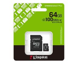 Cartão de Memória 64gb Micro Sd Canvas Select Plus 100mbs A1 Kingston Cartão de Memória 64gb Micro Sd Canvas Select Plus 100mbs A1 Kingston