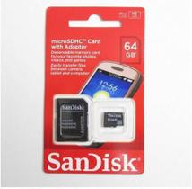 Cartão de Memória 64GB Micro SD com Adaptador SanDisk