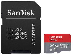 Cartão de Memória 64GB Micro SD SanDisk Classe 10 - Ultra Cartão de Memória 64GB Micro SD SanDisk Classe 10 - Ultra
