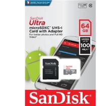 Cartão De Memória 64gb Micro Sd Ultra 100mbs Class10 Sandisk