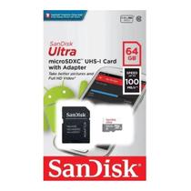 Cartão de Memória 64gb Micro Sd Ultra 100mbs Classe 10 Sandisk Cartão de Memória 64gb Micro Sd Ultra 100mbs Classe 10 Sandisk