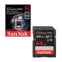 Cartão de Memoria 64gb Sd Cl10 200mb/s Leit Extreme Pro SDSDXXU-064G-GN4IN Sandisk Cartão de Memoria 64gb Sd Cl10 200mb/s Leit Extreme Pro SDSDXXU-064G-GN4IN Sandisk