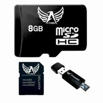 Cartão de Memória 8Gb + 2 Adaptador SD Classe 10 Para Celular Tablet Gps Som Cartão de Memória 8Gb + 2 Adaptador SD Classe 10 Para Celular Tablet Gps Som