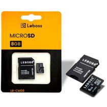 Cartão de Memória 8GB e Adaptador SD Smartphones e Tablets - Leboss