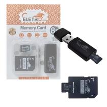 Cartão de Memória 8GB Pen Drive 3 Em 1 Classe 10 EL-MC-8 Cartão de Memória 8GB Pen Drive 3 Em 1 Classe 10 EL-MC-8