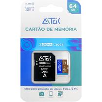 Cartão De Memória Aitek 64gb Com adaptador Classe 10 80mbs Cartão De Memória Aitek 64gb Com adaptador Classe 10 80mbs