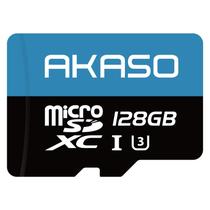 Cartão de memória AKASO 128GB microSDXC U3 com adaptador - 4K UHD