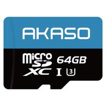 Cartão de memória AKASO microSDXC U3 64GB com adaptador - 100MB/s