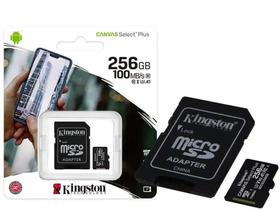 Cartão De Memória Classe 10 Cartão De Memória Sdxc 256gb Canvas Select Plus - Kingston