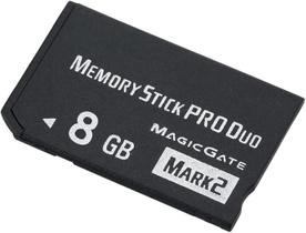 Cartão de memória de câmera Memory Stick Pro Duo 8GB MS Mark2