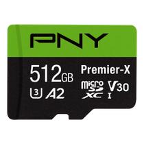 Cartão de memória flash microSDXC PNY Premier-X 512GB Classe 10