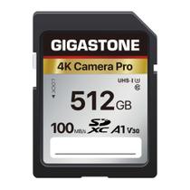 Cartão de Memória GIGASTONE 512GB 4K Pro Series - Compatível com Canon, Nikon e Sony