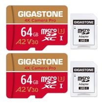 Cartão de memória Gigastone 64GB, pacote com 2 câmeras 4K Pro, GoPro Switch